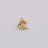 18K Gold PVD Ocean Wave Beach Tsunami Charm 12x13mm Round - Tarnish Resistant