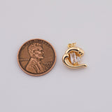 18K Gold PVD Ocean Wave Beach Tsunami Charm 12x13mm Round - Tarnish Resistant