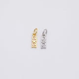 18K Gold PVD Gigi Charm 3.5x10mm 22k charms pendant charms - Tarnish Resistant