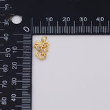 18K Gold PVD Dragon chinese dragon charm - Tarnish Resistant