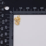 18K Gold PVD Dragon chinese dragon charm - Tarnish Resistant