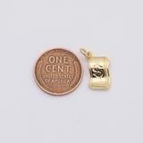 18K Gold PVD Dollar bill charm - Tarnish Resistant