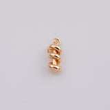 18K Gold PVD Spiral Twist drill charm - Tarnish Resistant