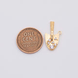 18K Gold PVD Shovel gardening charm - Tarnish Resistant