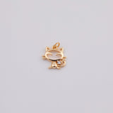 18K Gold PVD Cat charm - Tarnish Resistant