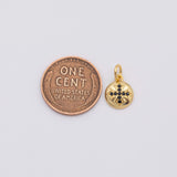 18K Gold PVD Black Cross charm - Tarnish Resistant