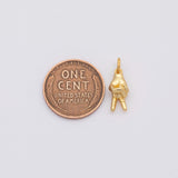 18K Gold PVD Peace sign h sign charm - Tarnish Resistant
