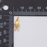18K Gold PVD Peace sign h sign charm - Tarnish Resistant