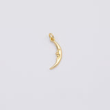18K Gold PVD Moon man on the moon charm - Tarnish Resistant