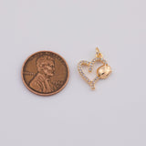 18K Gold PVD Heart charm - Tarnish Resistant