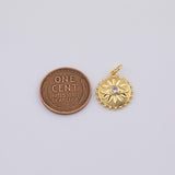 18K Gold PVD Evil eye Sunburst Star charm - Tarnish Resistant
