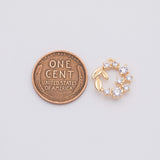18K Gold pvd Wreath charm - Tarnish Resistant