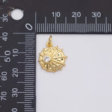 18K Gold PVD Sun charm - Tarnish Resistant