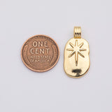 18K Gold PVD North Star charm - Tarnish Resistant