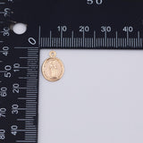18K Gold PVD Jesus Mary Christian charm - Tarnish Resistant