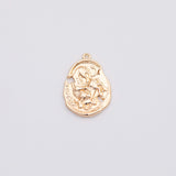 18K Gold PVD Ancient Coin greek roman coin charm - Tarnish Resistant