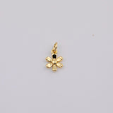 18K Gold PVD Small Flower Daisy Charm 7mm - Tarnish Resistant