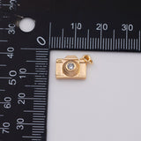 18K Gold PVD Camera Charm Polaroid Selfie 9x12mm - Tarnish Resistant