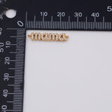 18K Gold pvd Mama Connector Charm 5x24mm AA978 - Tarnish Resistant