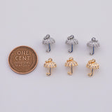18K Gold PVD umbrella charm 8x11mm rain - Tarnish Resistant