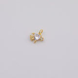 18K Gold PVD Fish Charm 8x10mm Ocean Beach Round - Tarnish Resistant