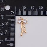 18K Gold pvd Bow ribbon charm - Tarnish Resistant