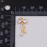 18K Gold PVD Bow ribbon charm - Tarnish Resistant