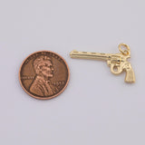 18K Gold PVD Gun Pistol charm - Tarnish Resistant
