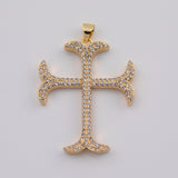 18K Gold PVD Cross charm - Tarnish Resistant
