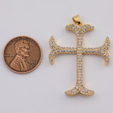 18K Gold PVD Cross charm - Tarnish Resistant