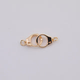18K Gold PVD Hcuffs Connector h cuff charm - Tarnish Resistant