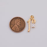 18K Gold PVD Bow ribbon charm - Tarnish Resistant