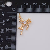 18K Gold pvd Bow ribbon charm - Tarnish Resistant