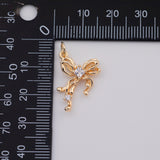 18K Gold PVD Bow ribbon charm - Tarnish Resistant