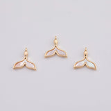 18K Gold PVD Whale Tail Dolpin Tail charm - Tarnish Resistant