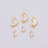 18K Gold PVD Moon Connector - Tarnish Resistant
