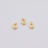 18K Gold pvd Heart charm - Tarnish Resistant