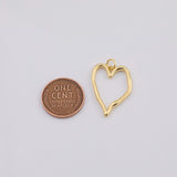 18K Gold PVD Heart charm - Tarnish Resistant