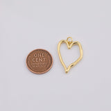 18K Gold PVD Heart charm - Tarnish Resistant