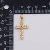 18K Gold PVD Cross charm - Tarnish Resistant