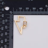 18K Gold PVD Lightning Carabiner Screw Clasp - Tarnish Resistant