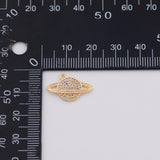 18K Gold PVD Planet Saturn charm - Tarnish Resistant
