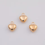 18K Gold PVD Puffy Heart charm - Tarnish Resistant