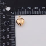 18K Gold PVD Puffy Heart charm - Tarnish Resistant
