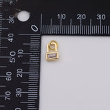 18K Gold PVD Lock charm - Tarnish Resistant