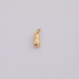 18K Gold pvd Peanut peanuts charm - Tarnish Resistant