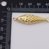 18K Gold PVD Fish charm - Tarnish Resistant