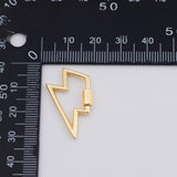 18K Gold PVD Lightning Carabiner Screw Clasp - Tarnish Resistant