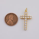 18K Gold PVD Cross charm - Tarnish Resistant