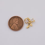 18K Gold PVD Bow ribbon charm - Tarnish Resistant